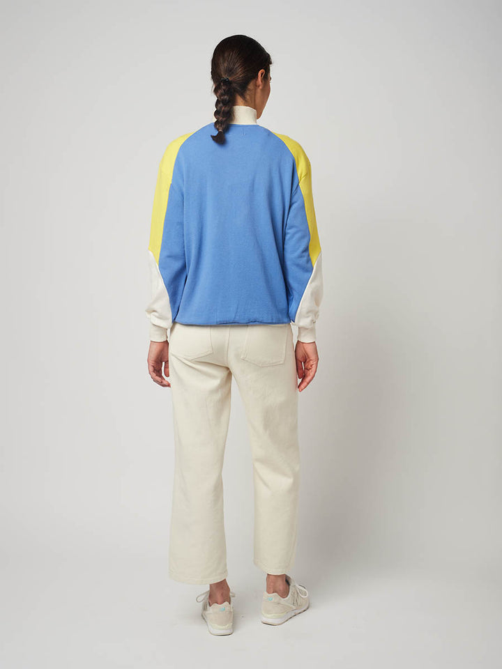 Color Block Zip Sweatshirt