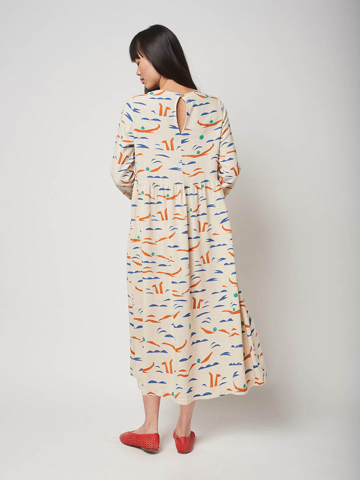 Vestit llarg acampanat nedadors