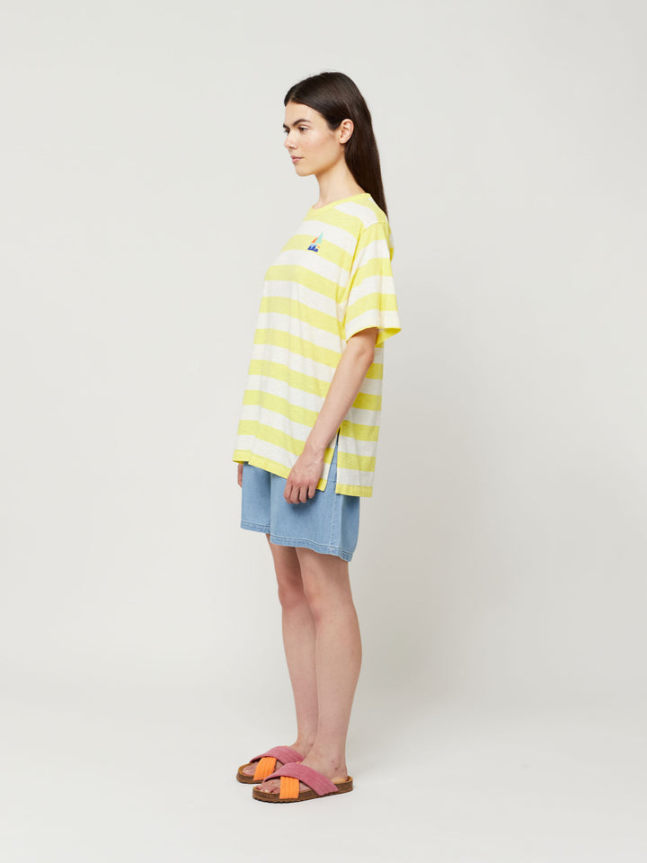 Samarreta oversize ratlles grogues