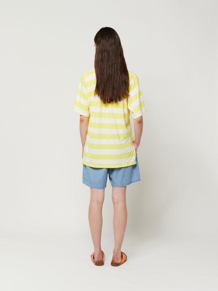 Samarreta oversize ratlles grogues