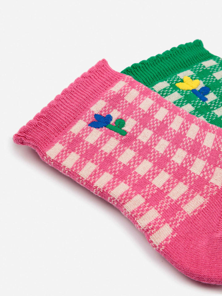 Joc de mitjons curts de quadre vichy