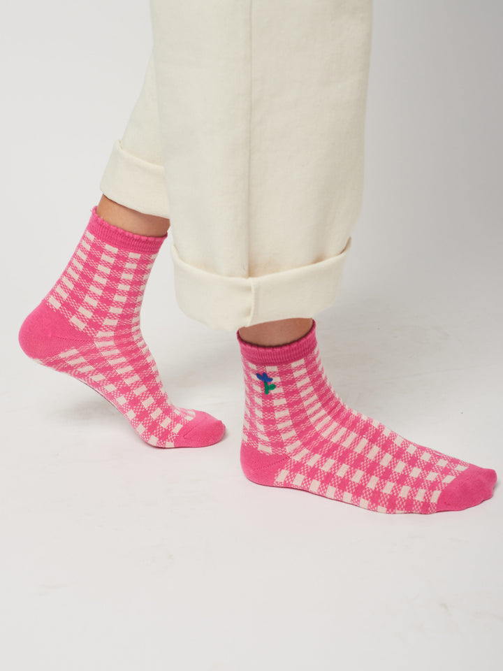 Joc de mitjons curts de quadre vichy