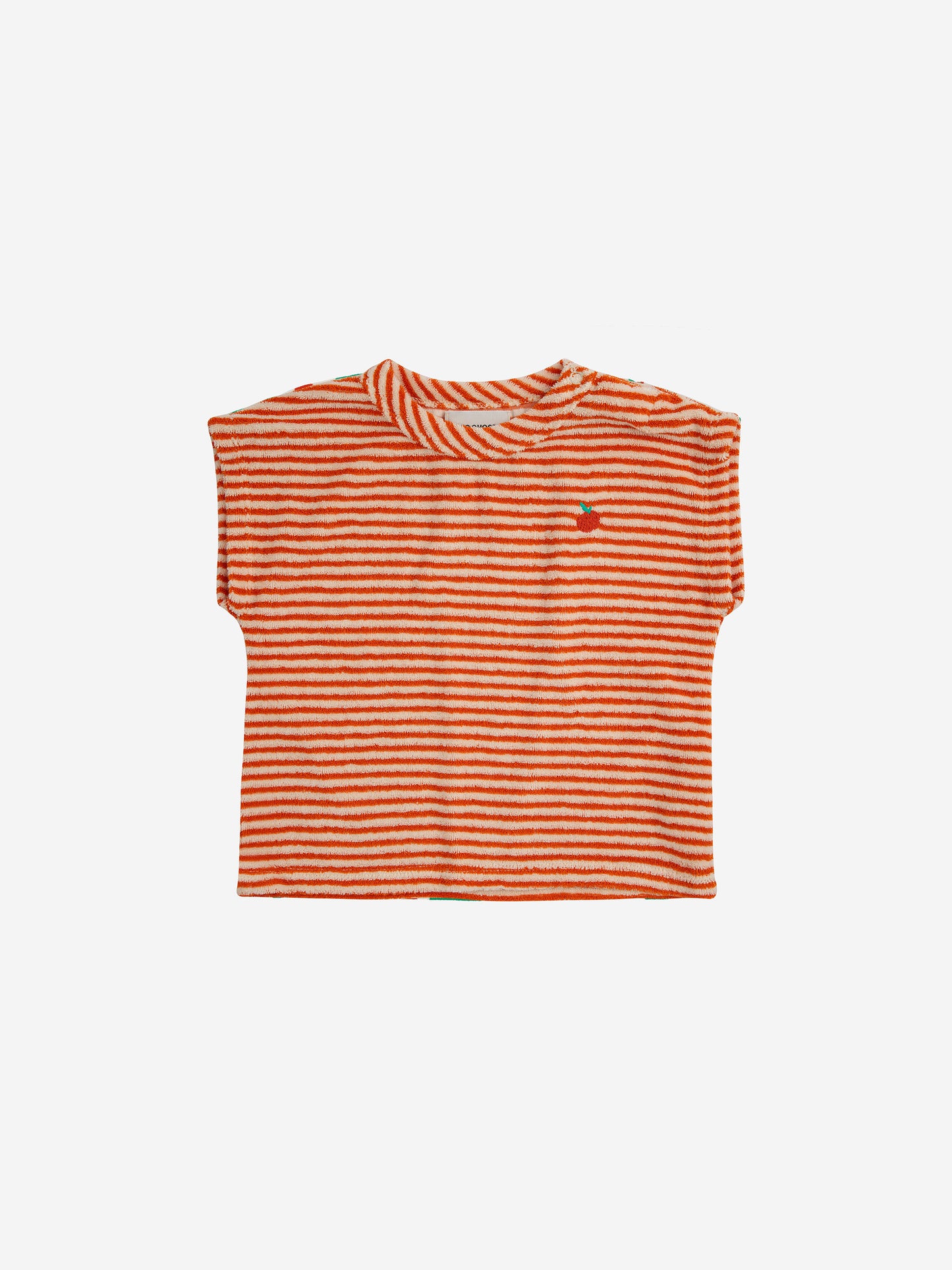 Camiseta de rizo de rayas naranjas