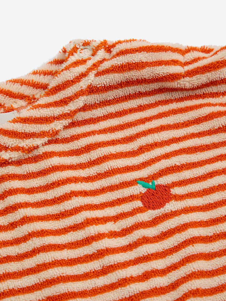Orange Stripes terry t-shirt