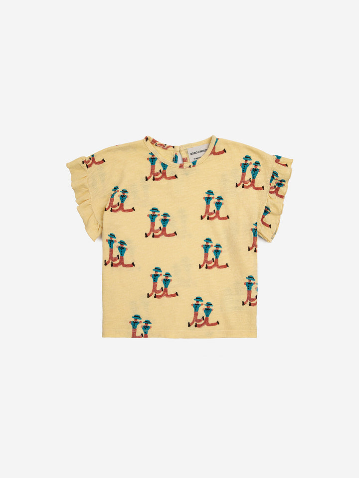 Dancing Giants all over ruffle t-shirt