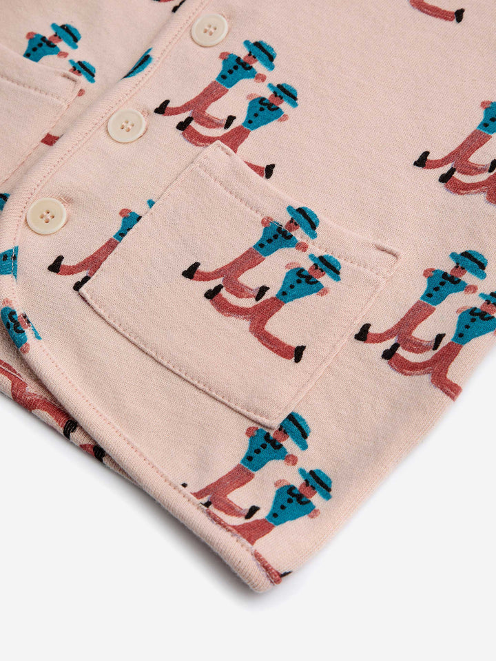 Dancing Giants all over buttoned sweatshirt