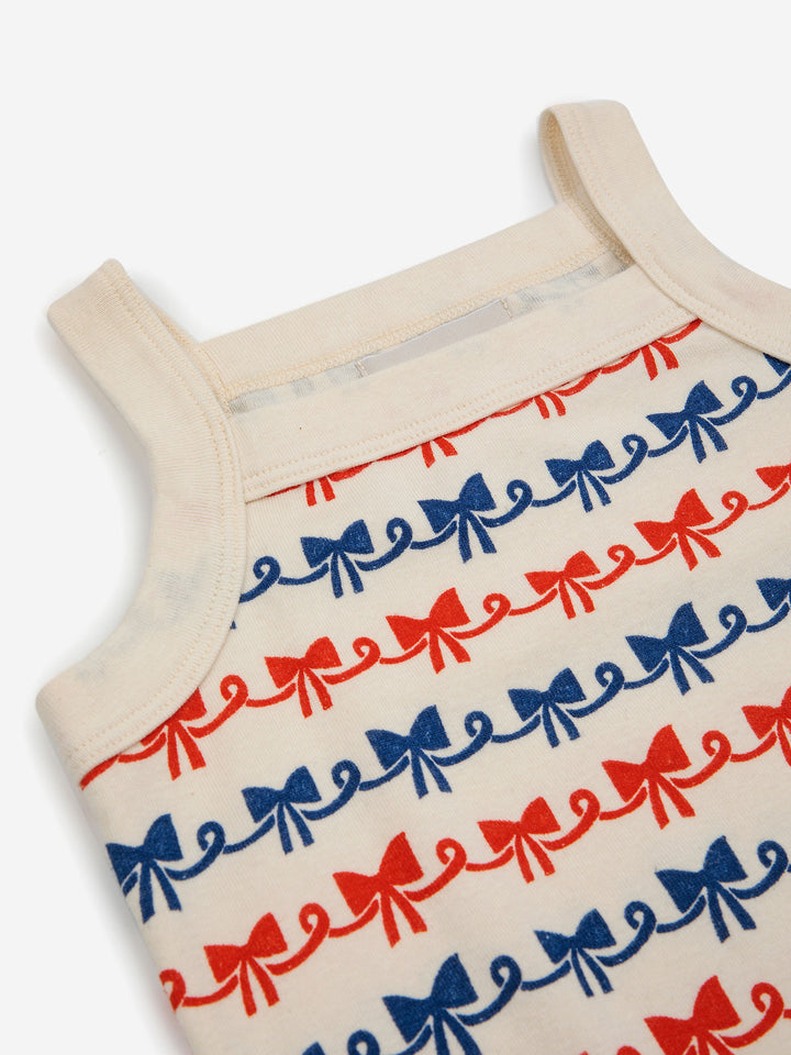 리본 보우 올 오버 바디수트