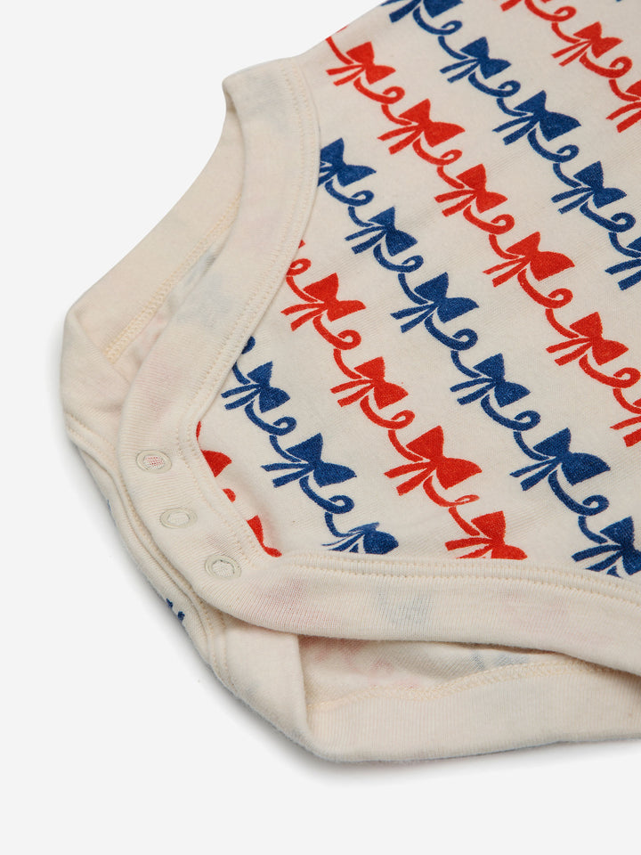 리본 보우 올 오버 바디수트