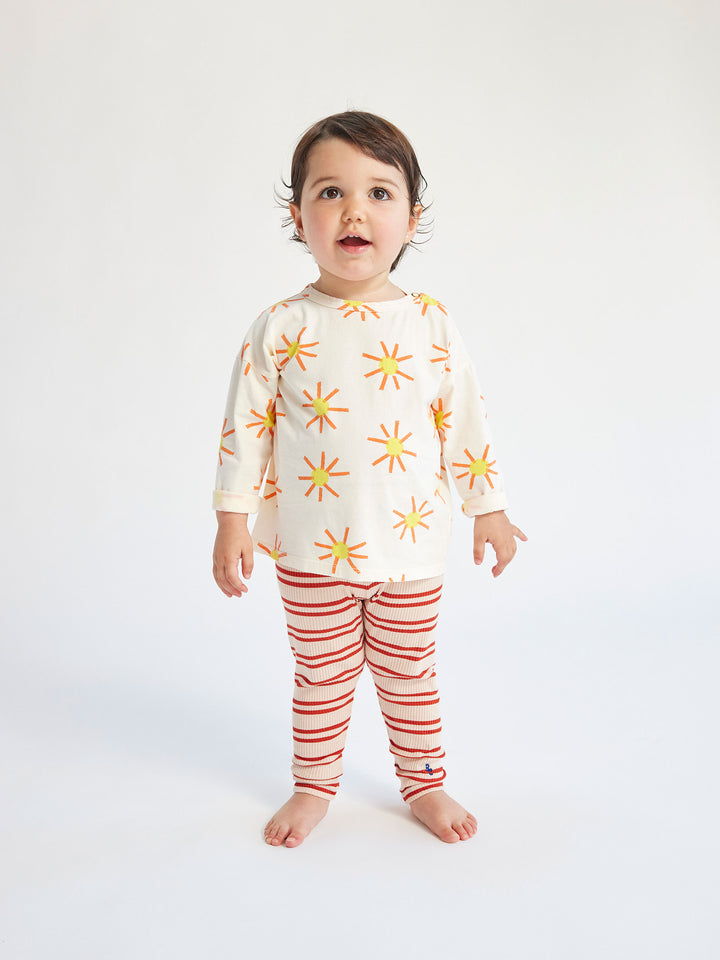 레드 스트라이프 레깅스