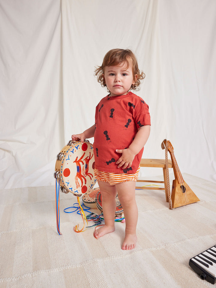 Orange stripes terry bloomer