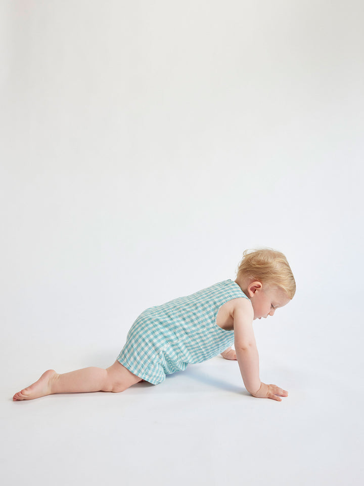 Ant vichy woven playsuit