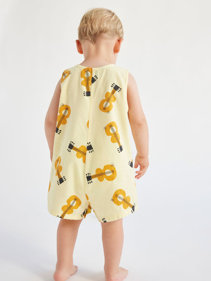 Acoustic Guitar all over woven playsuit