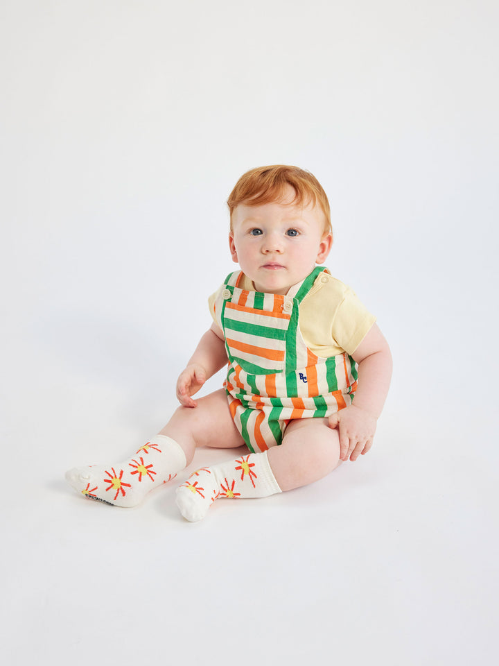 Vertical Stripes woven romper