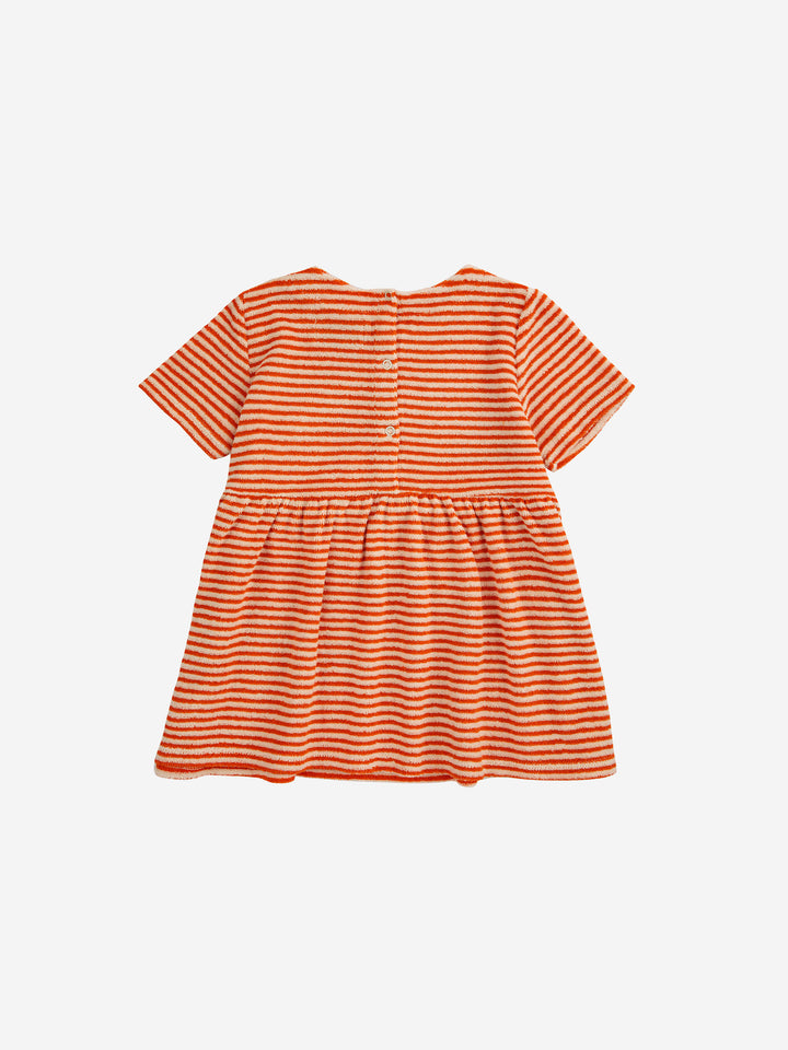 Orange Stipes terry dress