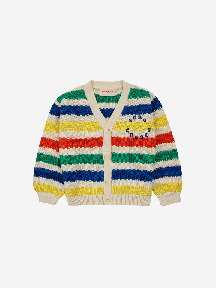Bobo Choses Multicolor stripes cardigan
