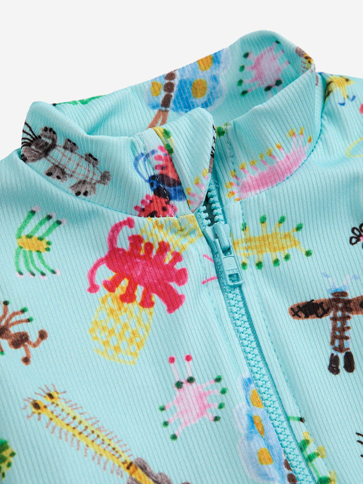 Funny Insects all over swim overall