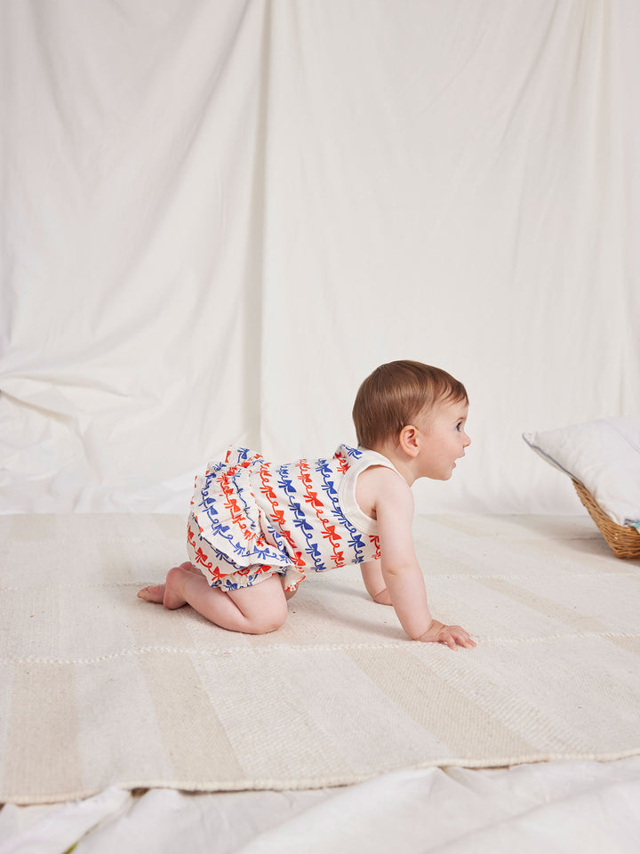 Ribbon Bow all over ruffle woven bloomer