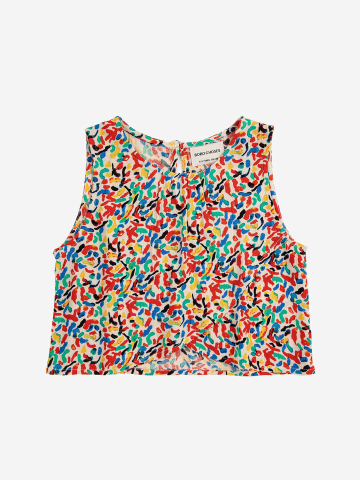 Confetti all over woven top