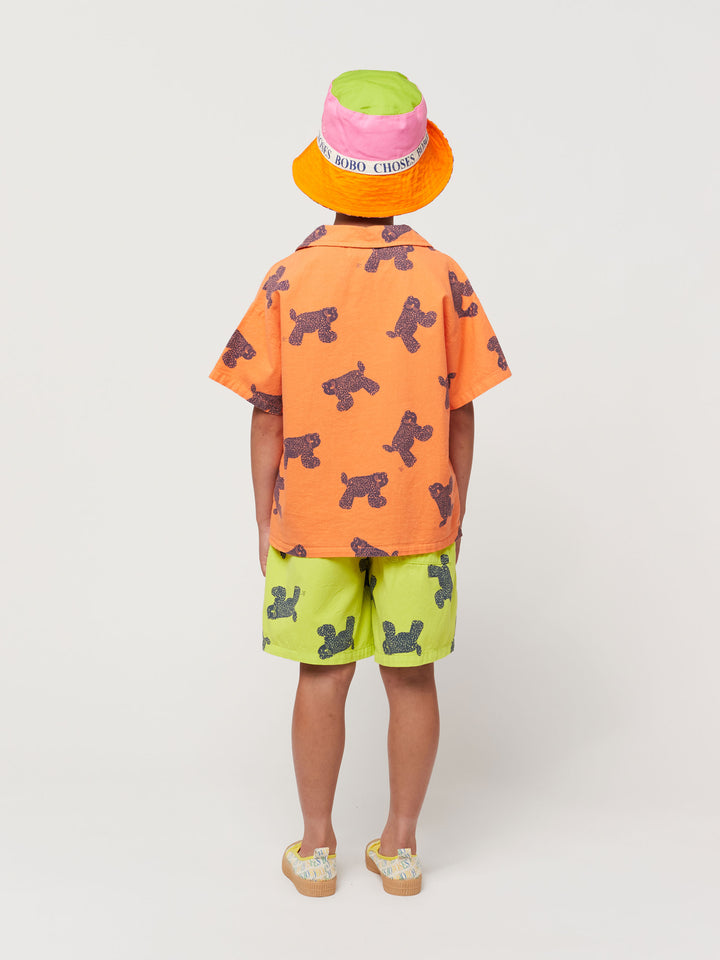 Big Cat all over woven shirt