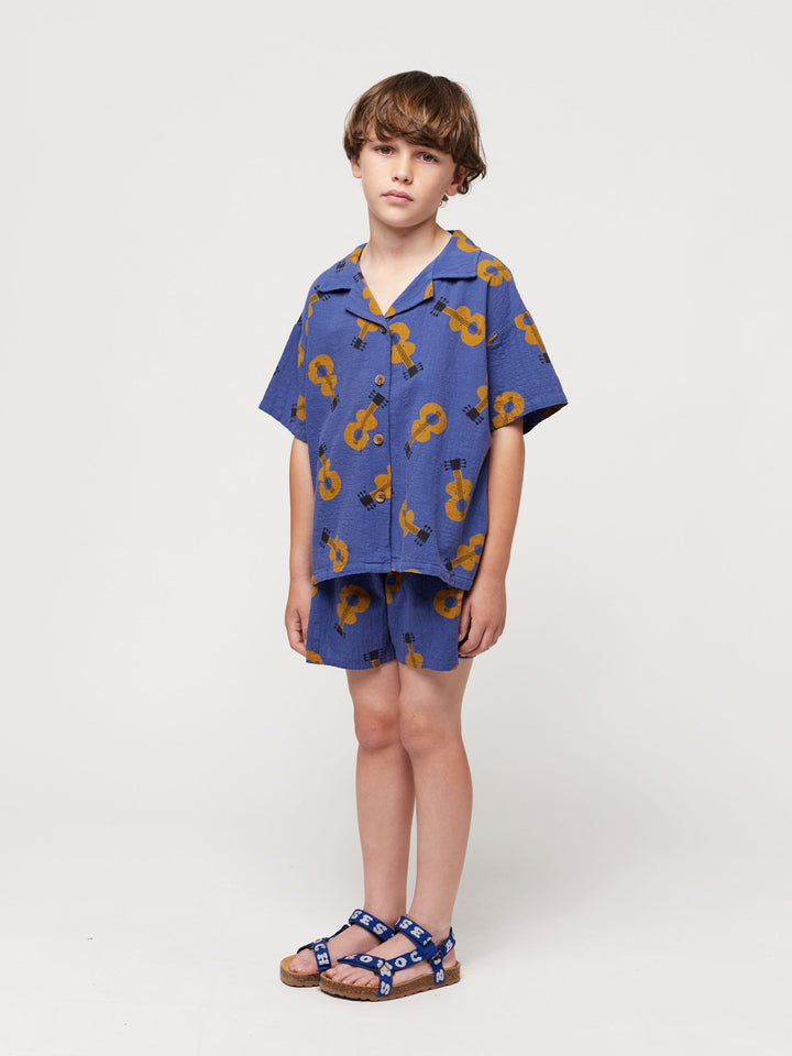 Acoustic Guitar all over woven shirt