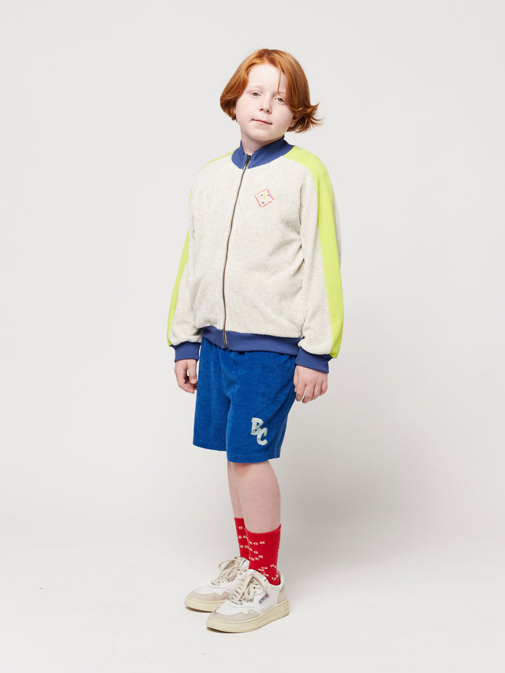 Terry zipped sweatshirt