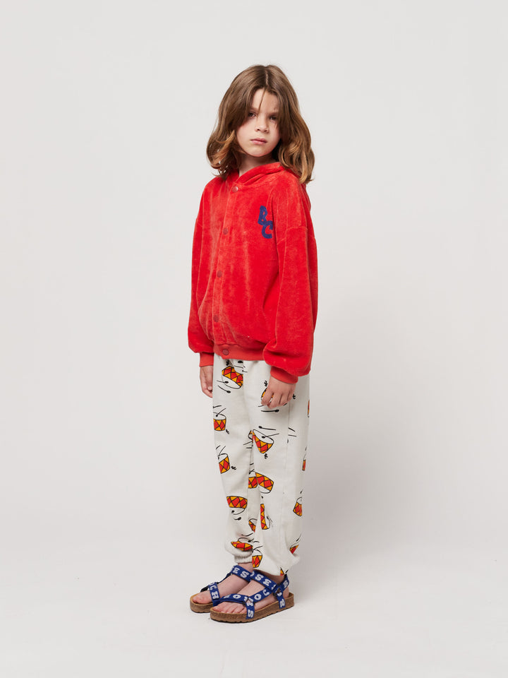 BC terry buttoned hoodie