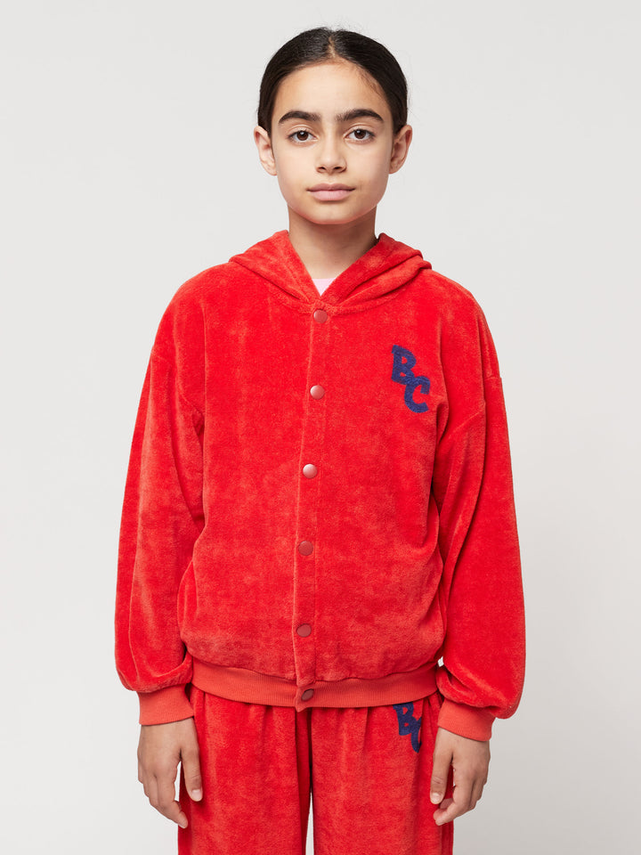 BC terry buttoned hoodie