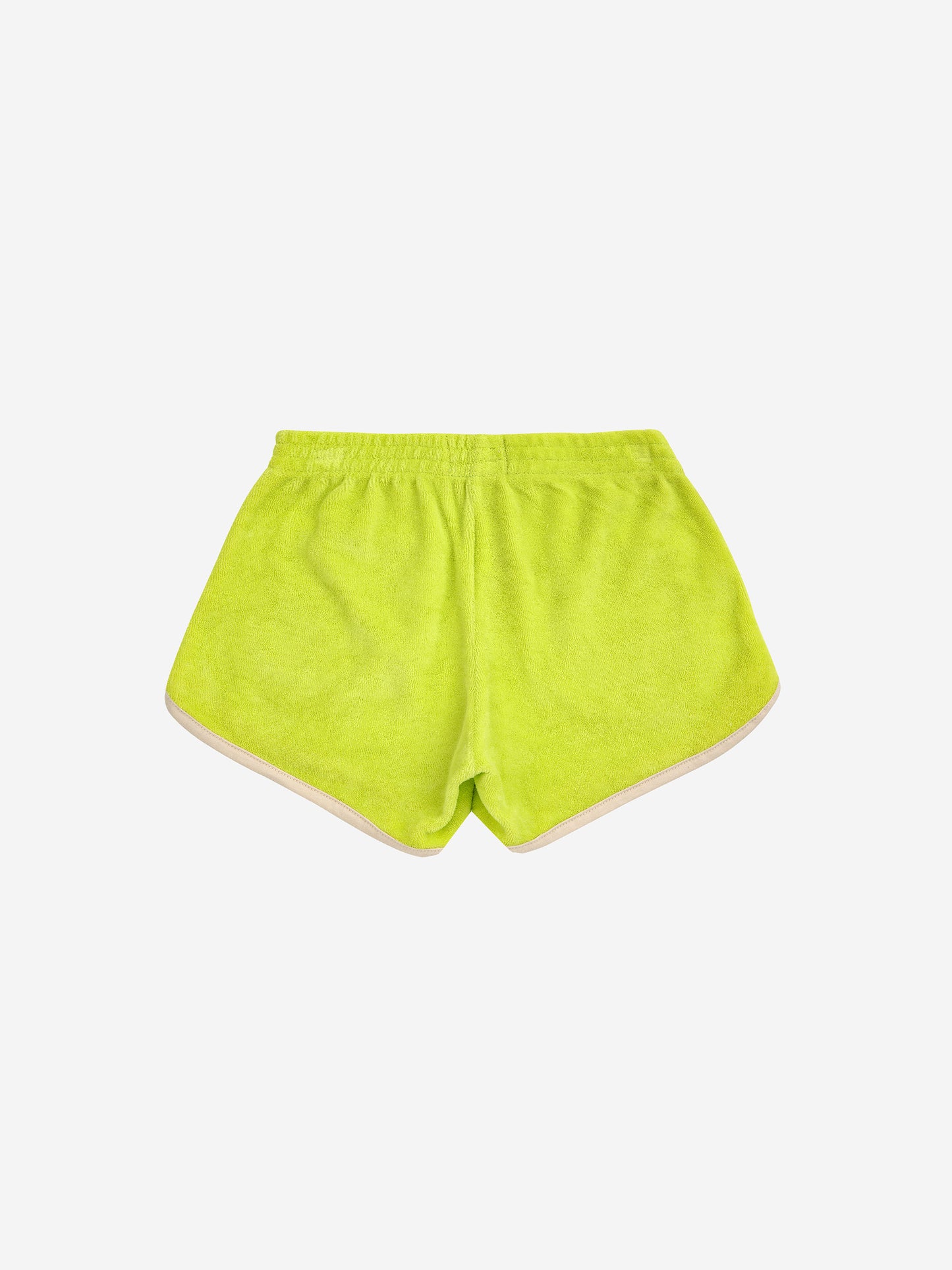 Green terry shorts