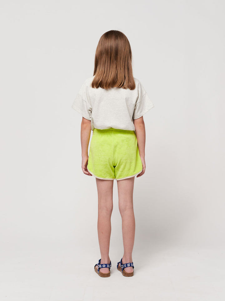 Green terry shorts