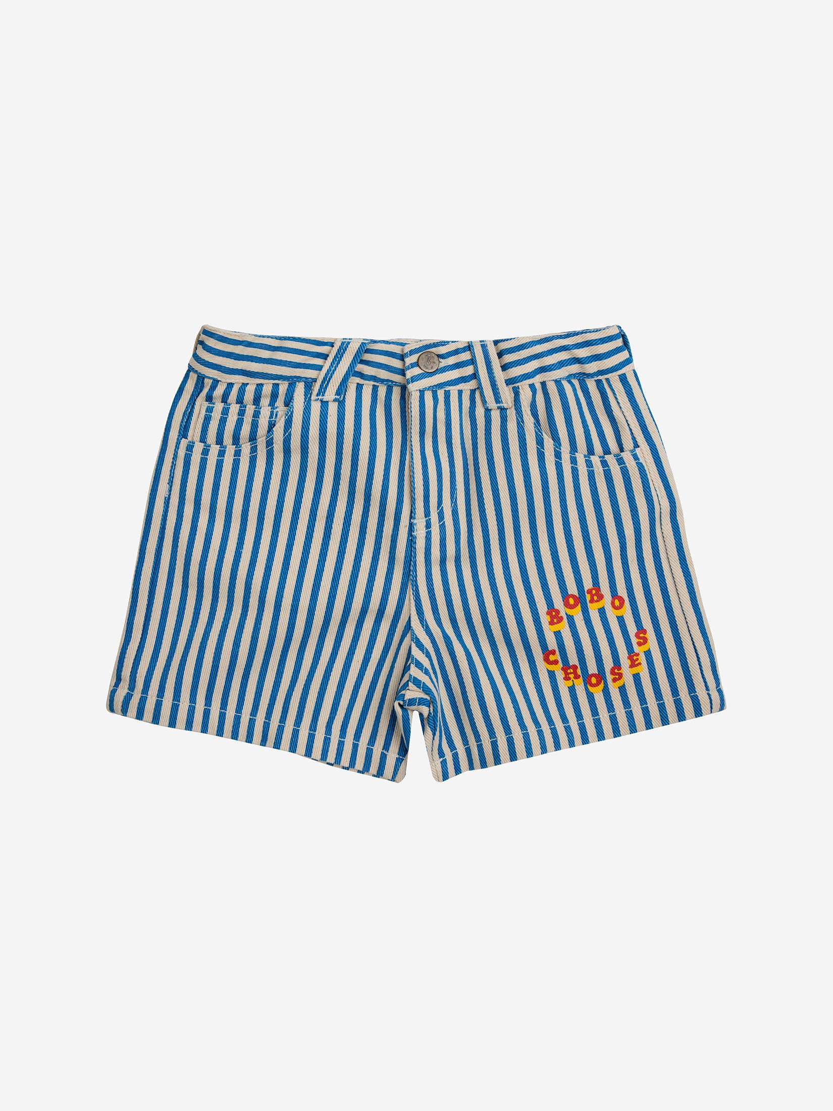 Bobo Choses embroidered-logo drawstring-waist shorts - Blue