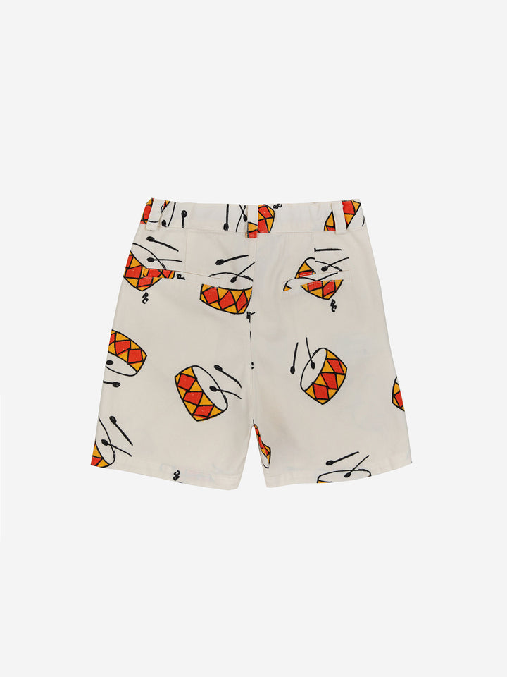 Play the Drum All Over denim bermuda shorts