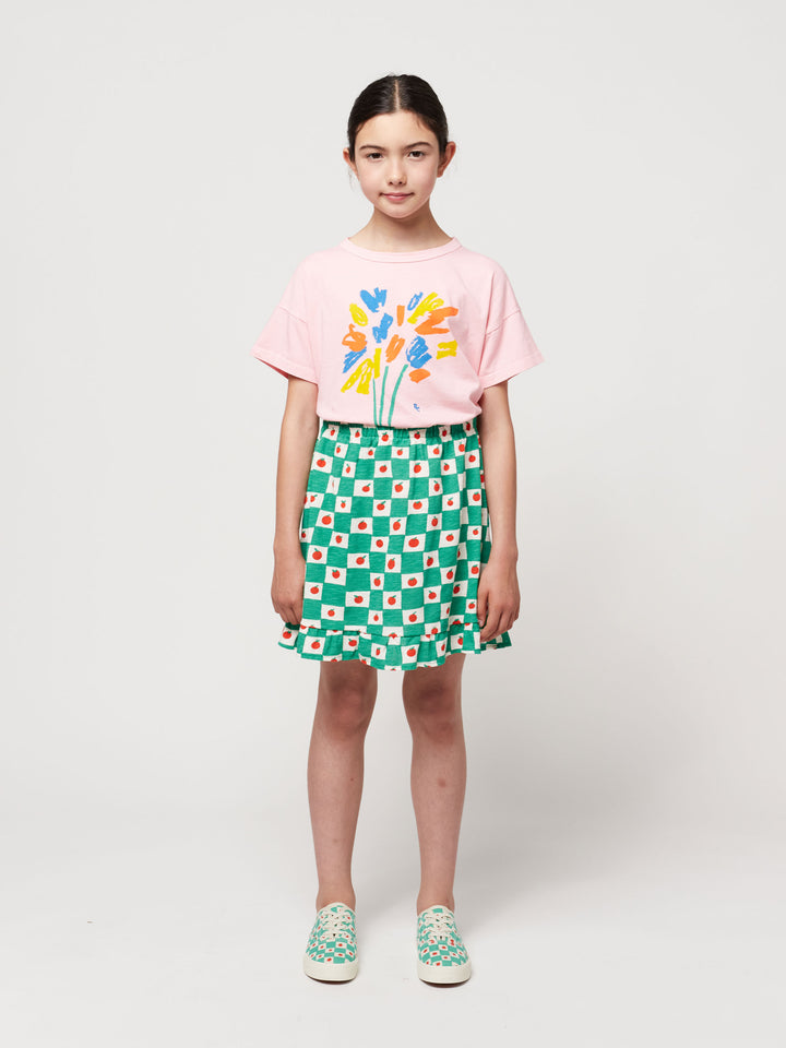 Tomato all over skirt