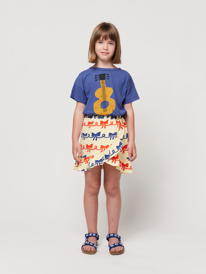 Ribbon Bow all over ruffle skirt