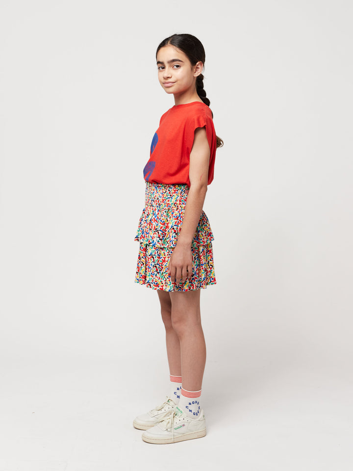 Confetti all over woven ruffle skirt