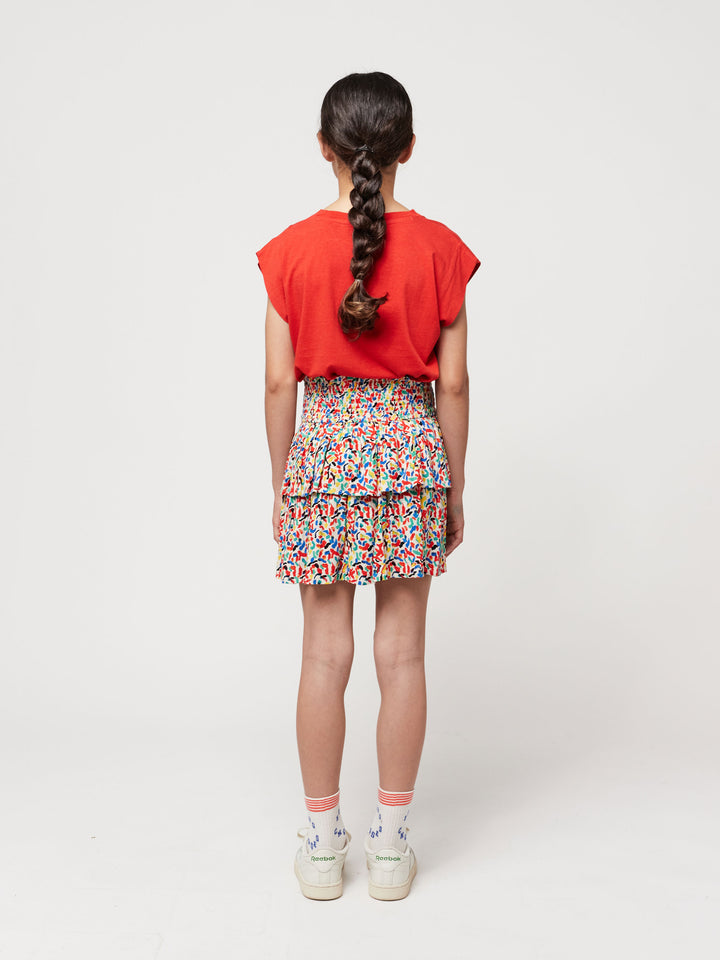 Confetti all over woven ruffle skirt