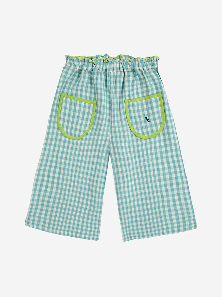 Vichy woven culotte pants