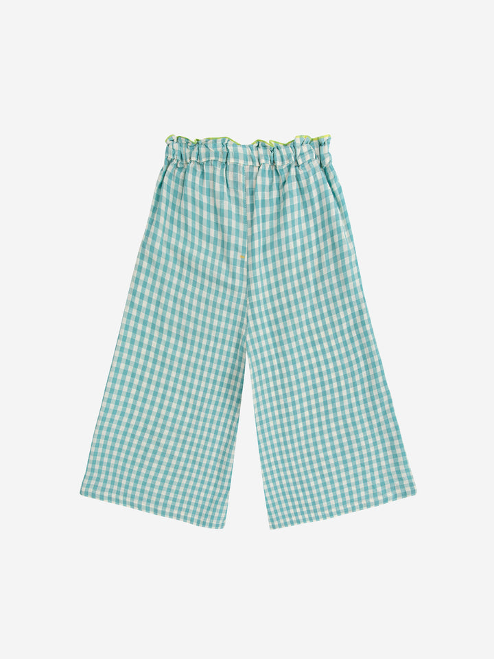 Vichy woven culotte pants