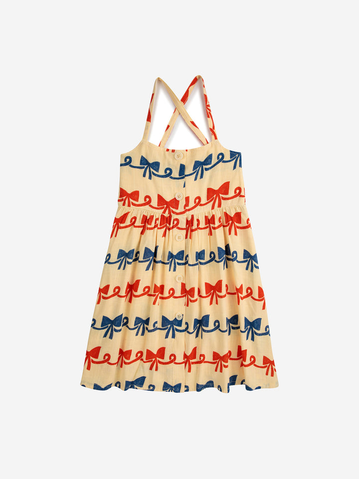 Ribbon Bow all over woven dress