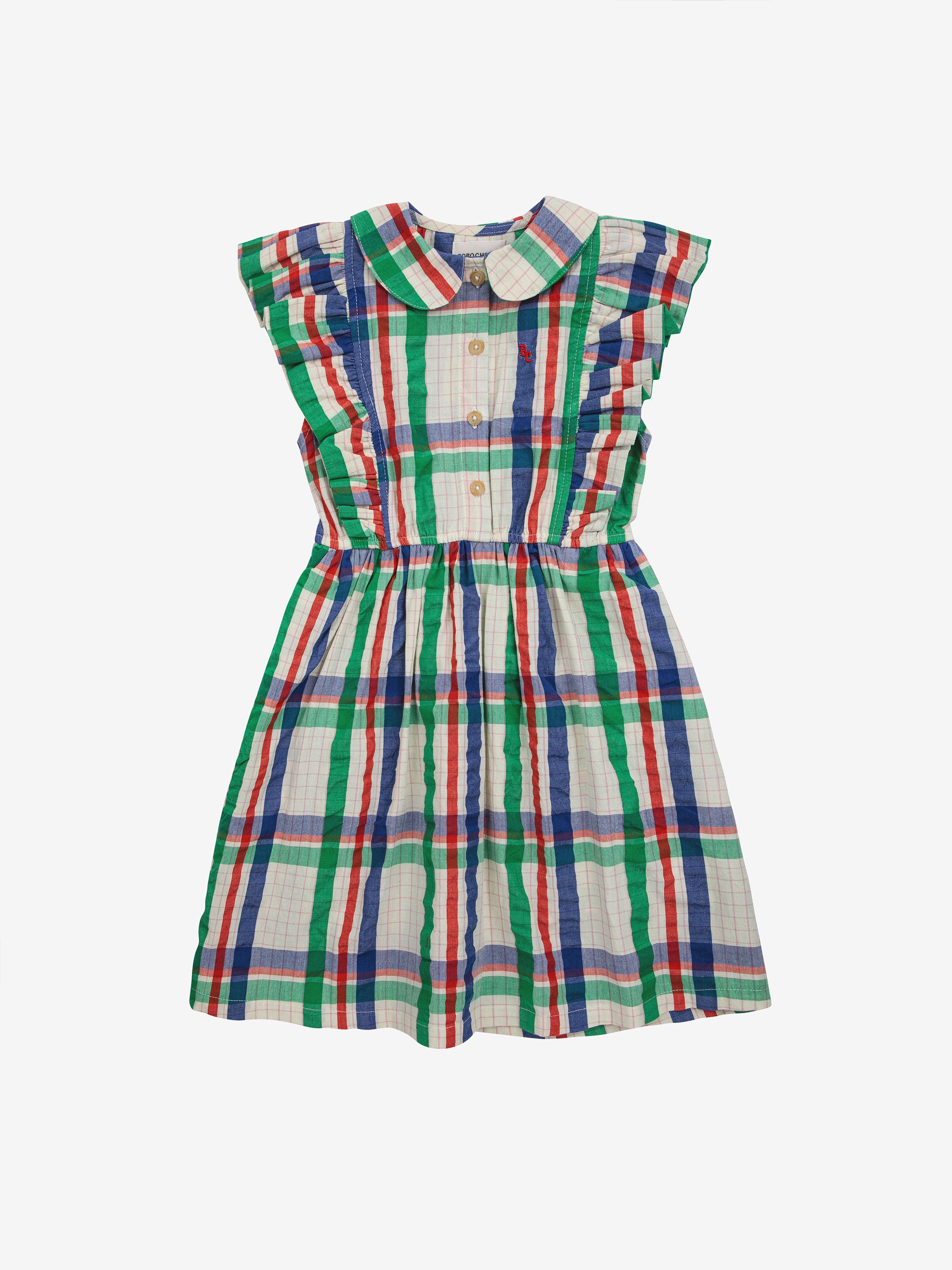 Green Gingham Straight Dress