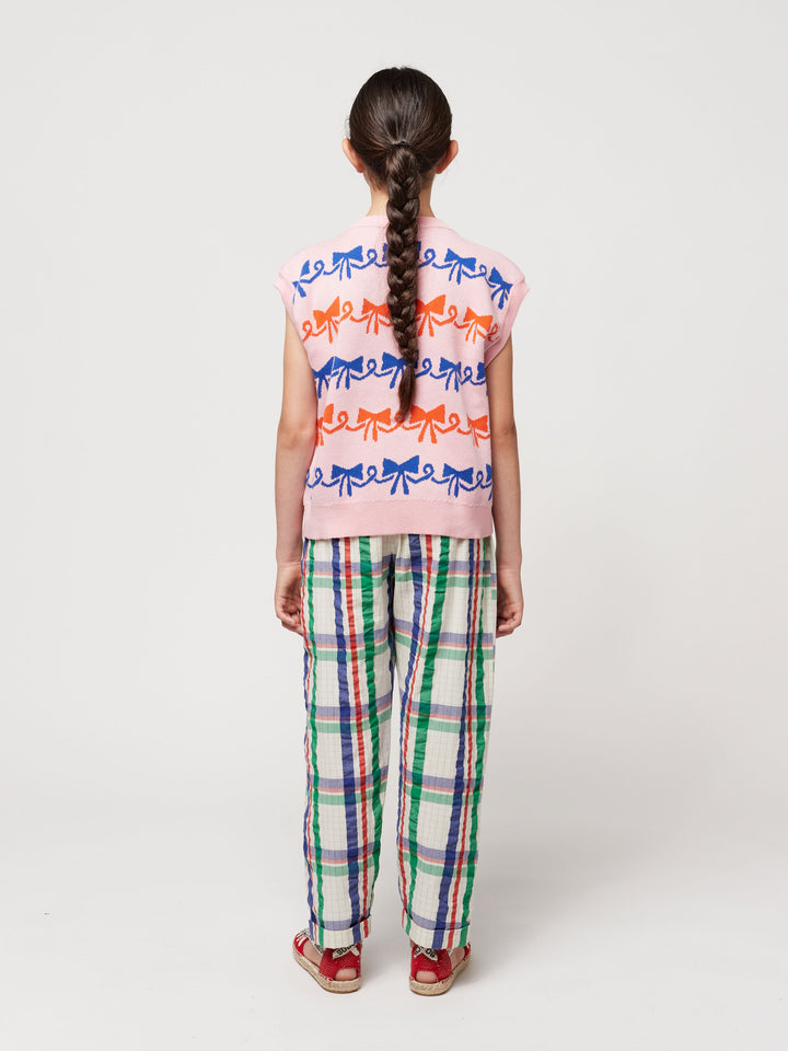 Ribbon Bow all over jacquard vest