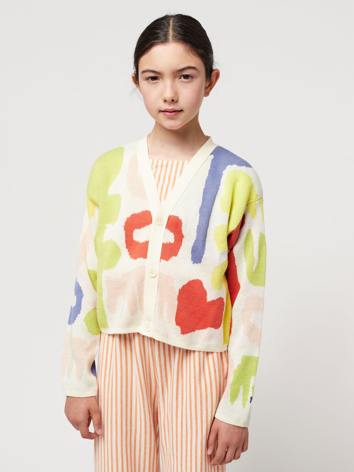 Carnival all over cropped jacquard cardigan