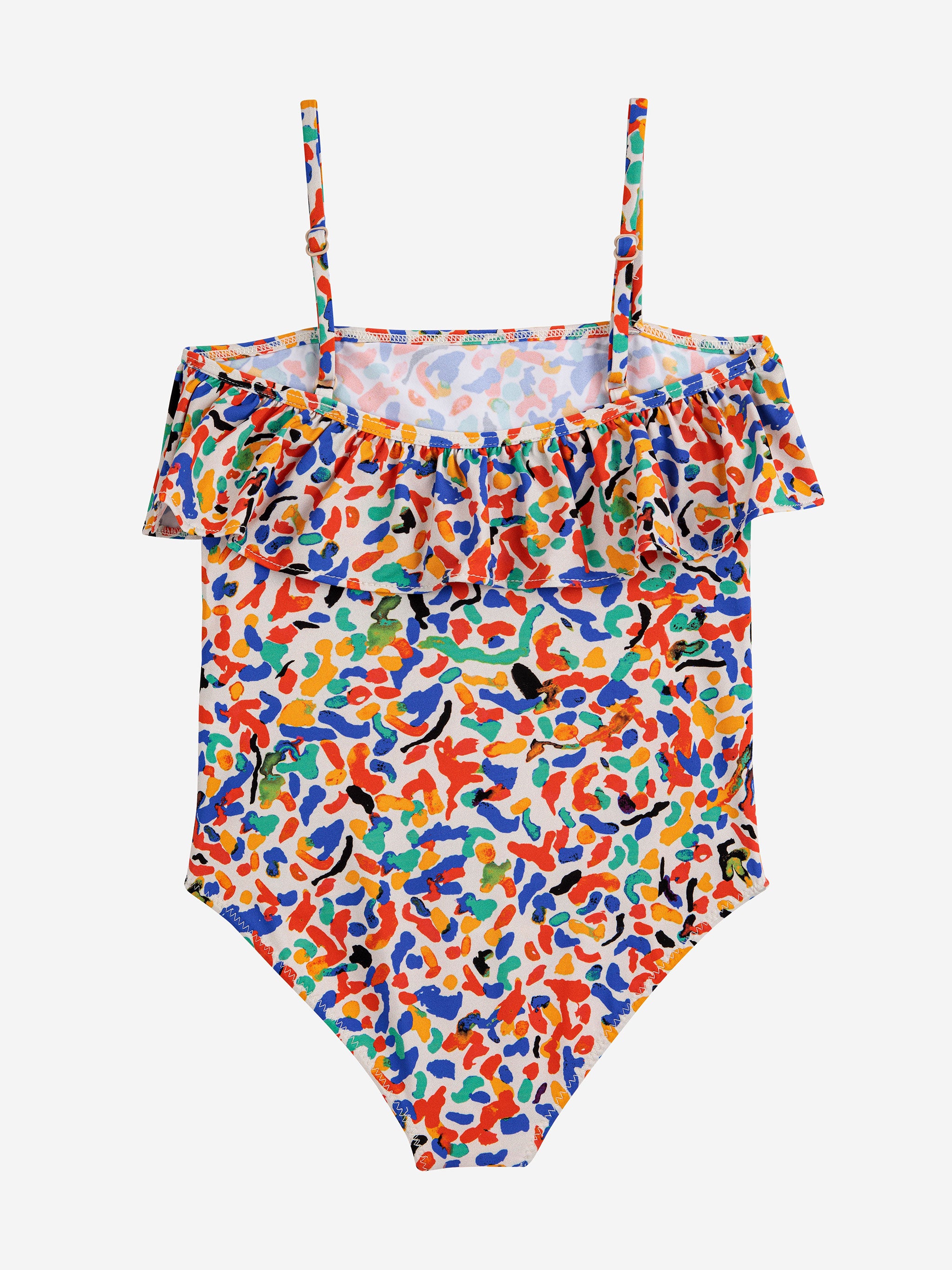 Confetti all over flounce swimsuit