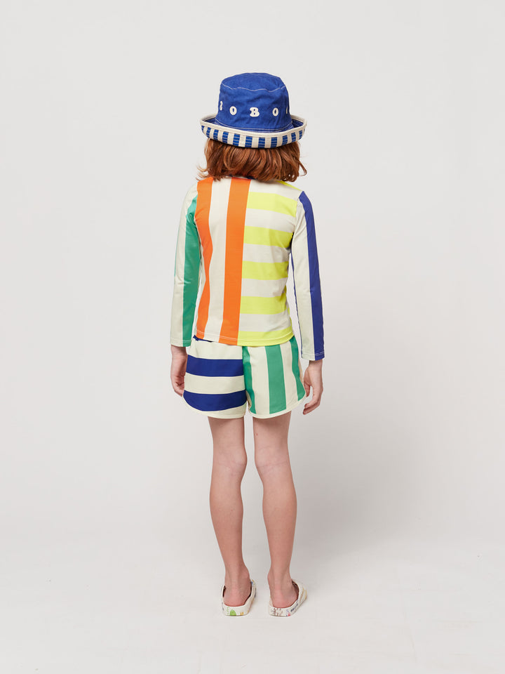 Multicolor Stripes swim t-shirt