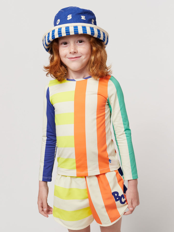 Multicolor Stripes swim t-shirt