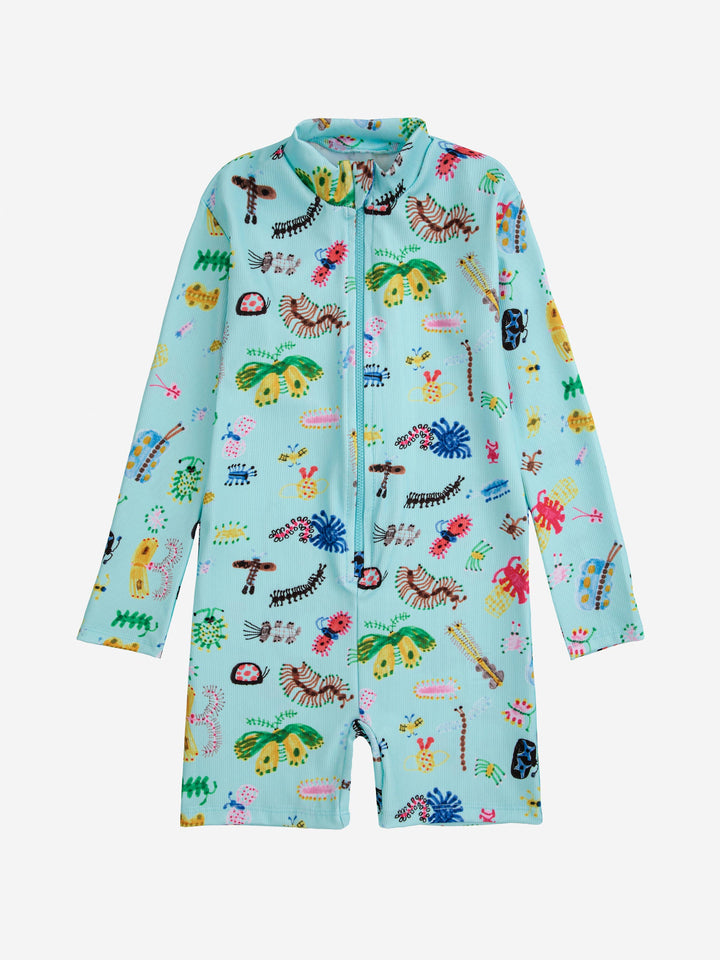Funny Insects all over swim overall