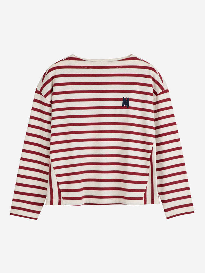 Stripes loose long sleeve t-shirt