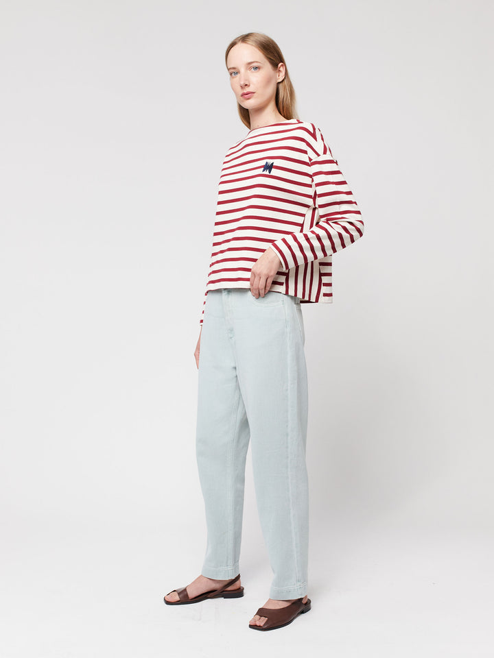 Stripes loose long sleeve t-shirt