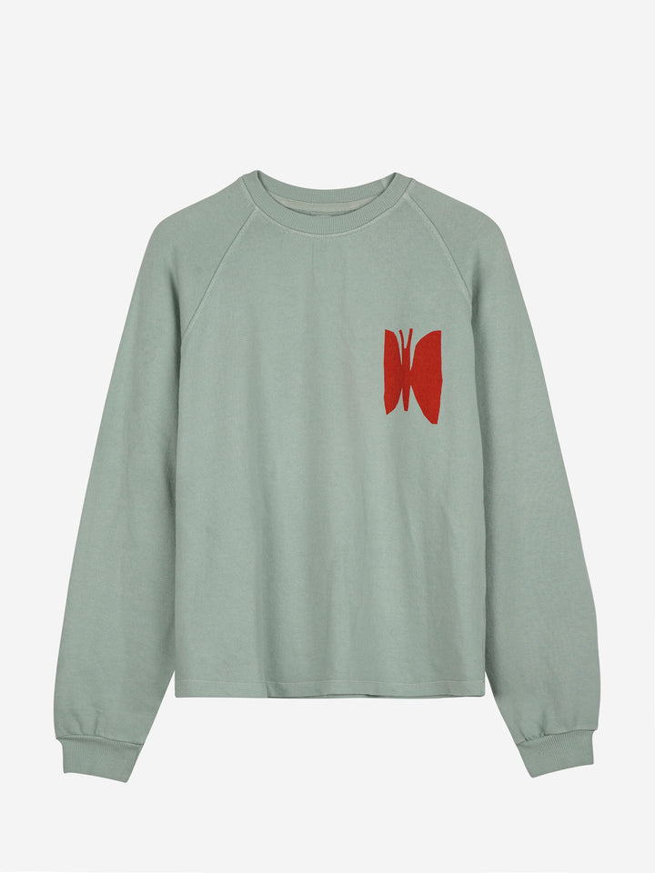 버터플라이 터콰이즈 스웨트셔츠