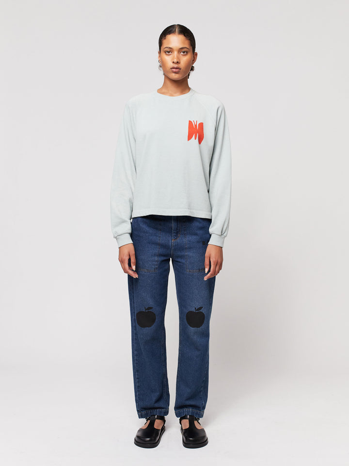 버터플라이 터콰이즈 스웨트셔츠