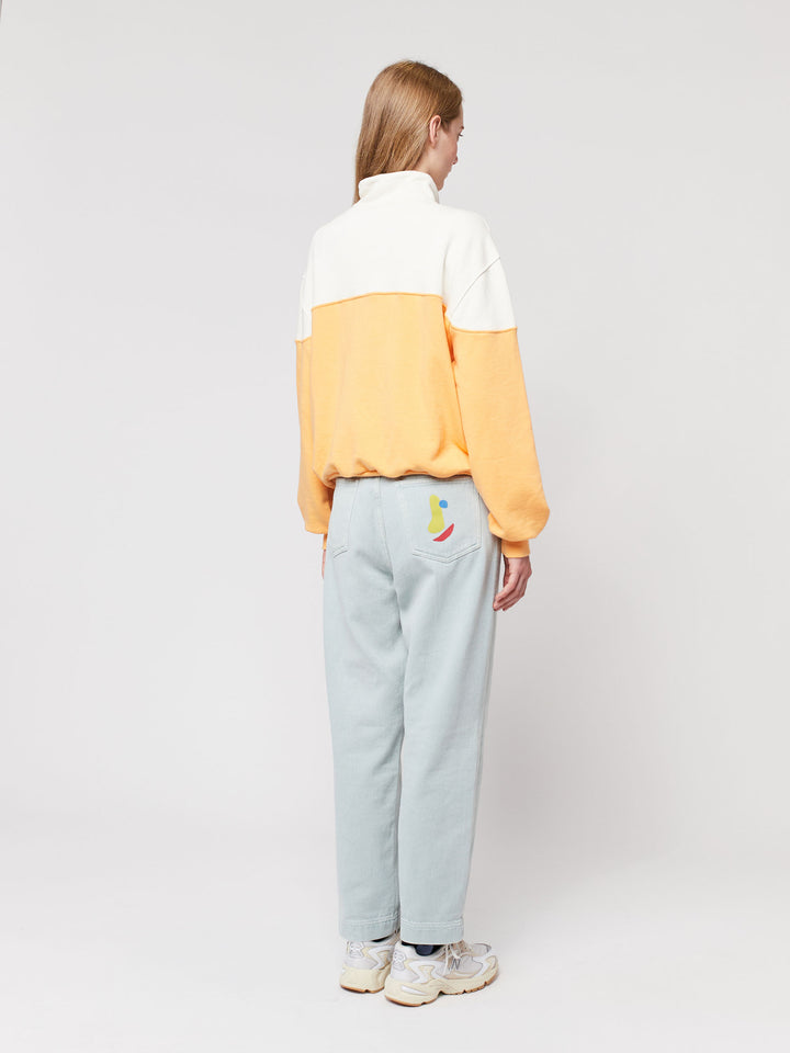 Color block zip sweatshirt